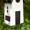 Glitzhome® 14.25" Modern White Wood Garden Birdhouse